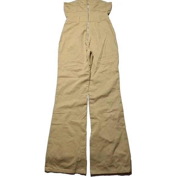 MURCI Size 4 Cotton Khaki Strapless Jumpsuit NEW - Picture 2 of 16